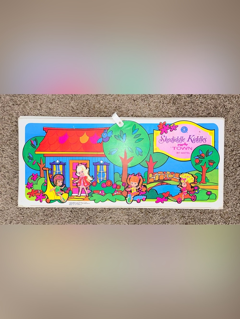 Vintage 1967 Mattel Skediddle Kiddles Pop-Up Town Playset Carrying Case